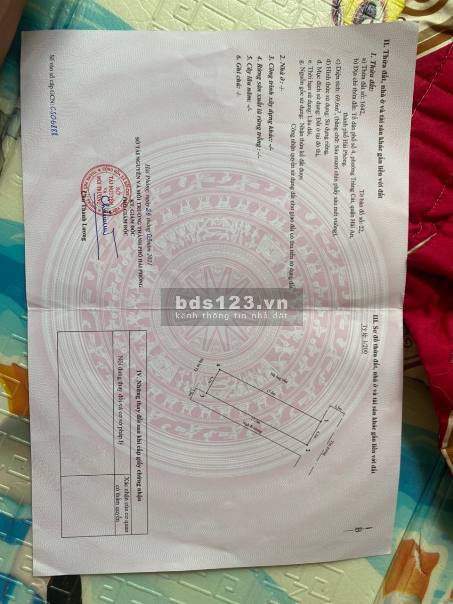 Bán nhà tuyến 2 Cát Linh, Tràng Cát diện tích sử dụng 70m2 giá bán nhanh 1.28 tỷ có lộc