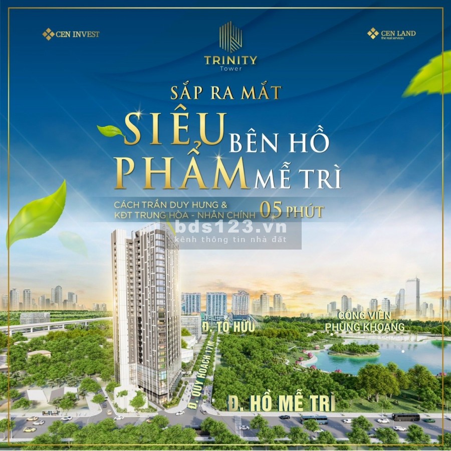 Chung cư Trinity Tower siêu phẩm kim cương đắt giá bậc nhất bên hồ Mễ Trì, giá bnsa 2.6 tỷ
