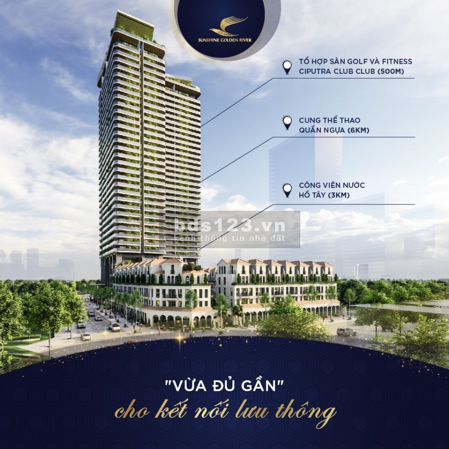 Bán biệt thự sân vườn trên không Sunshine Golden River khu đô thị Ciputra Tây Hồ