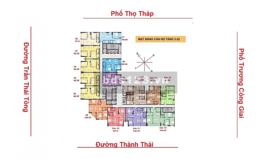 Bán các căn hộ Chung cư The Park Home, số 2 Thành Thái. lh 0879970660