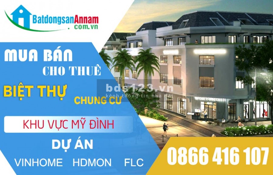Cho thuê biệt thự Mỹ Đình 1 căn góc đủ đồ giá 30 tr/th. LH 0963916547