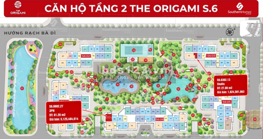 The Origami Vinhomes Grand park siêu phẩm tầng 2, view đẹp, giá tốt, vồn tự có chỉ 2xx triệu