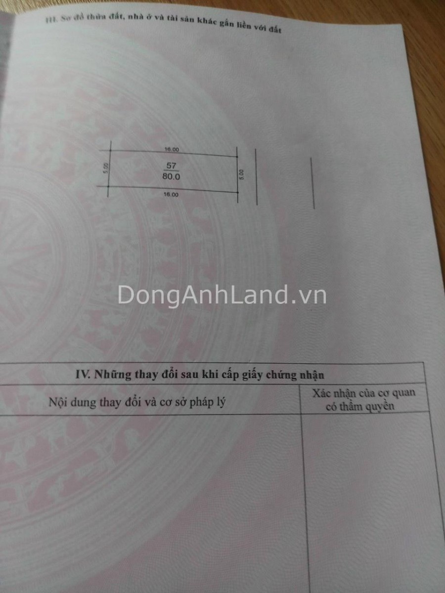 Bán đất đấu giá X2 Lắp Ghép, Nguyên Khê, Đông Anh diện tích lô đất 80m2 tiện kinh doanh
