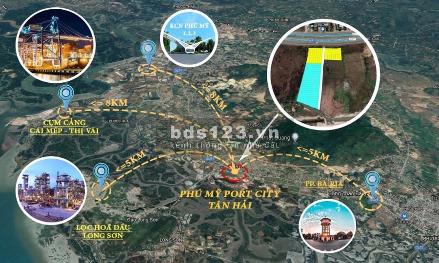 Bán đất mặt tiền Quốc Lộ 51 thị xã Phú Mỹ, vị trí độc tôn duy nhất hiện nay tại Phú Mỹ