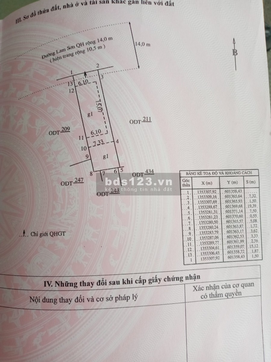 Gia đình xuất ngoại cần ra đi gấp nhà mặt tiền diện tích 207.3m2 liên hệ xem nhà 0905406673