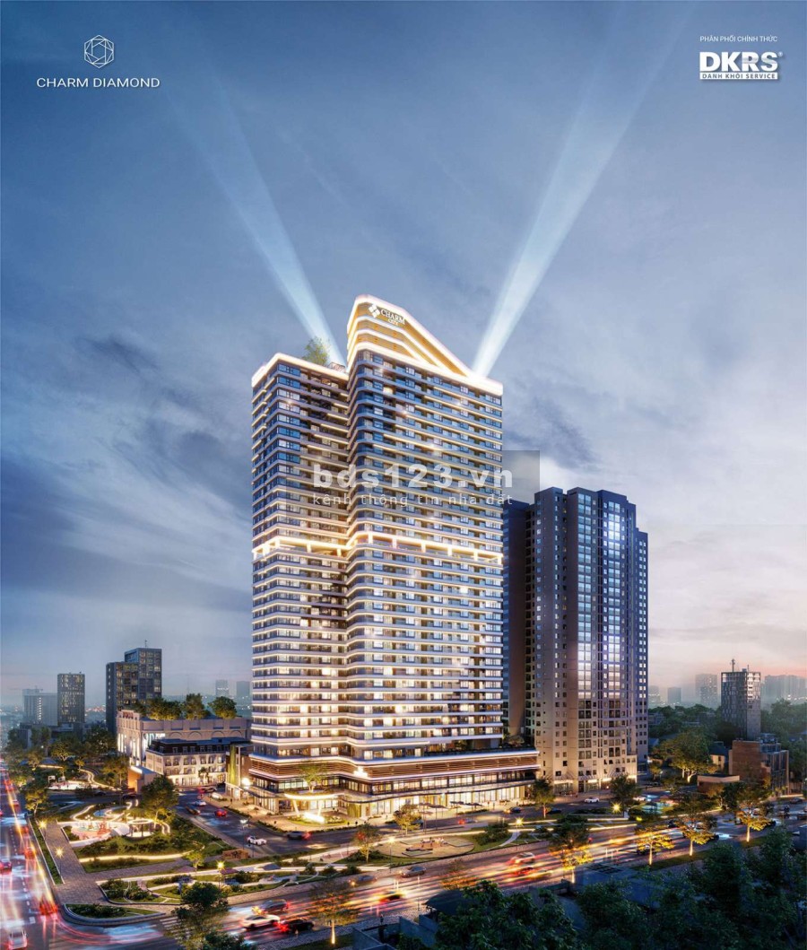 Căn hộ Studio 1 phòng ngủ Charm Diamond Dĩ An Bình Dương, view cực đẹp, giá tốt đầu tư