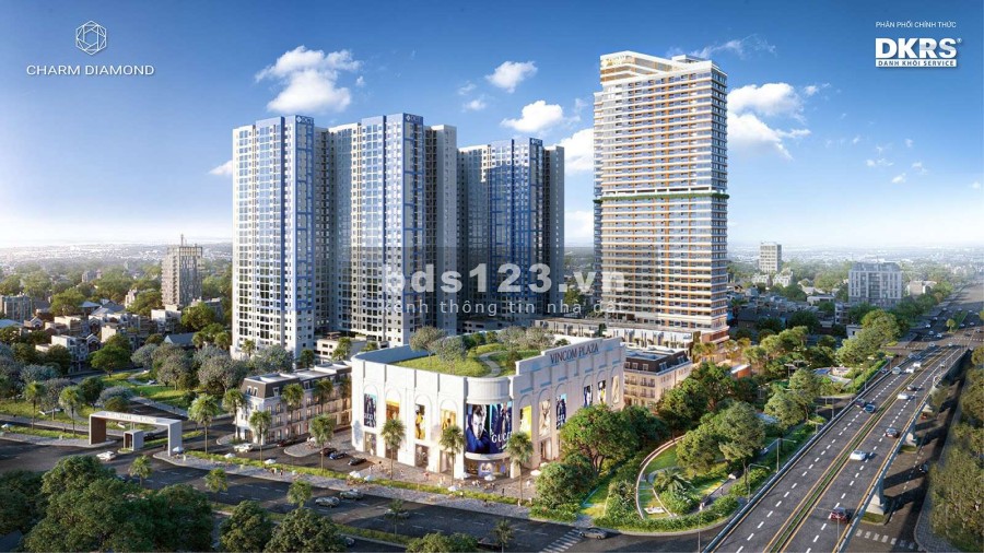 Căn hộ Studio 1 phòng ngủ Charm Diamond Dĩ An Bình Dương, view cực đẹp, giá tốt đầu tư