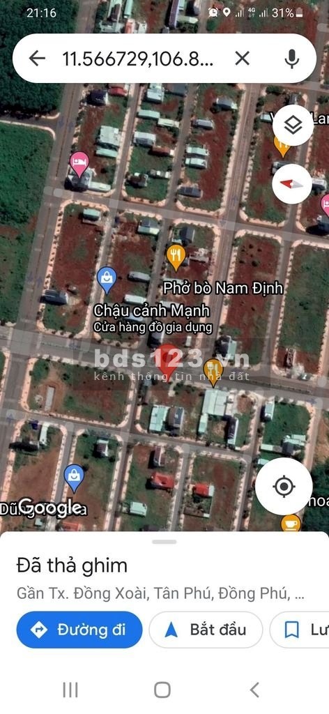 Chính chủ mùa dịch bán đất 2 MT Hồ Xuân Hương Đồng Xoài 6x25 giá 2 ty