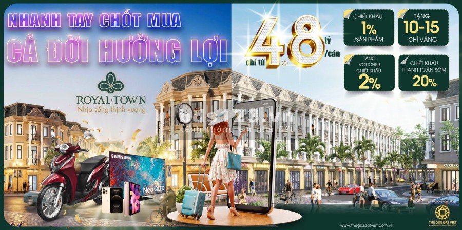 Royal Town Dĩ An Vị trí làm nên thương hiệu, sổ hồng riêng, công chứng liền 1 cửa