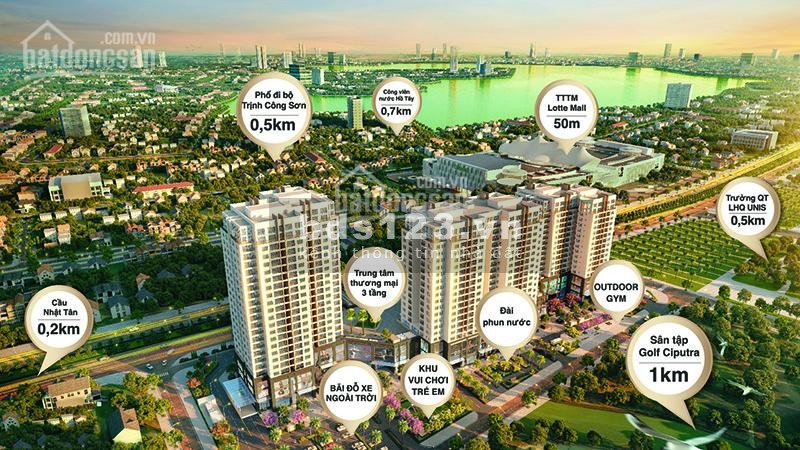 Căn góc 3PN Udic Westlake chiết khấu 4%+ 2 năm phí dịch vụ,view Hồ Tây và cầu Nhật Tân