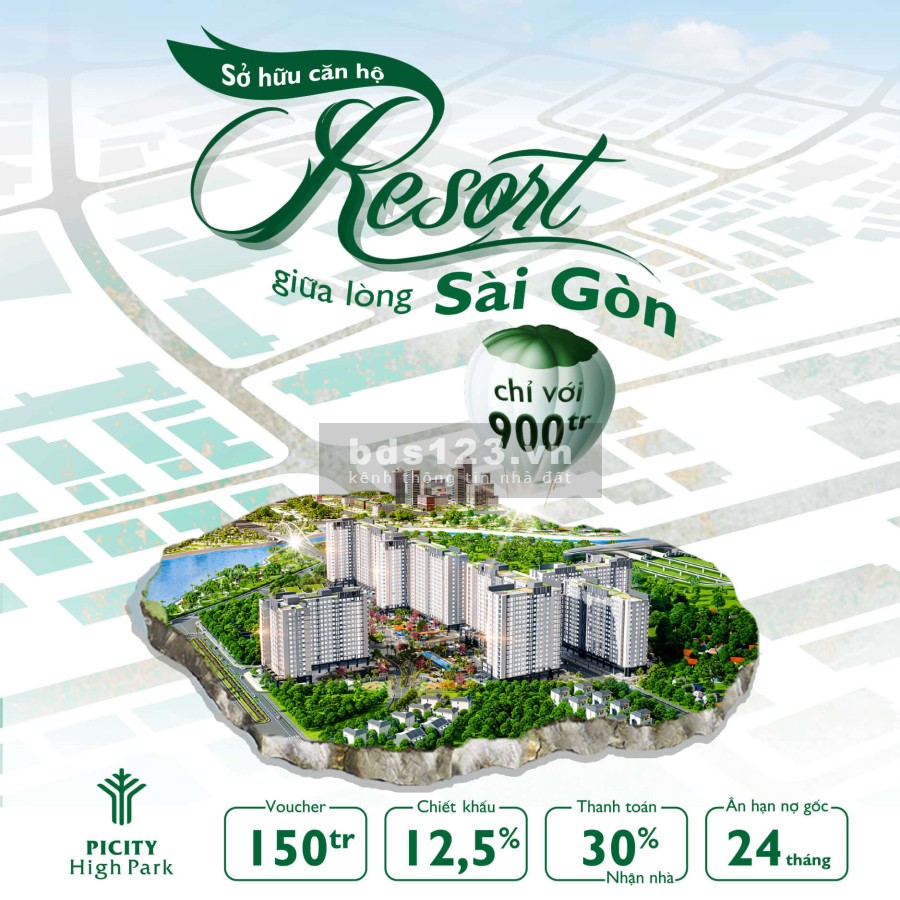 Chỉ cần thanh toán 700tr (30%) – không trả thêm bất kì chi phí nào đến khi giao nhận nhà