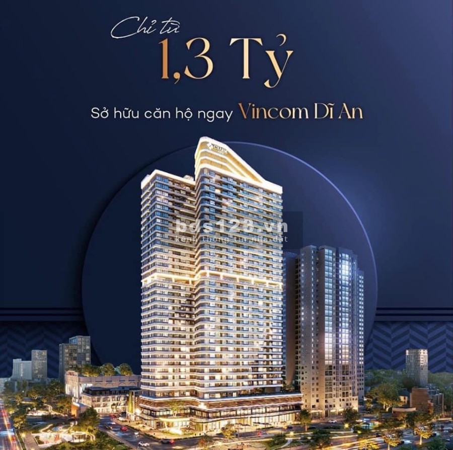 Căn hộ 2 mặt tiền đường đẳng cấp 5 sao, ngay Vincom Dĩ An, chỉ 25% nhận nhà, sổ hồng sở hữu lâu dài