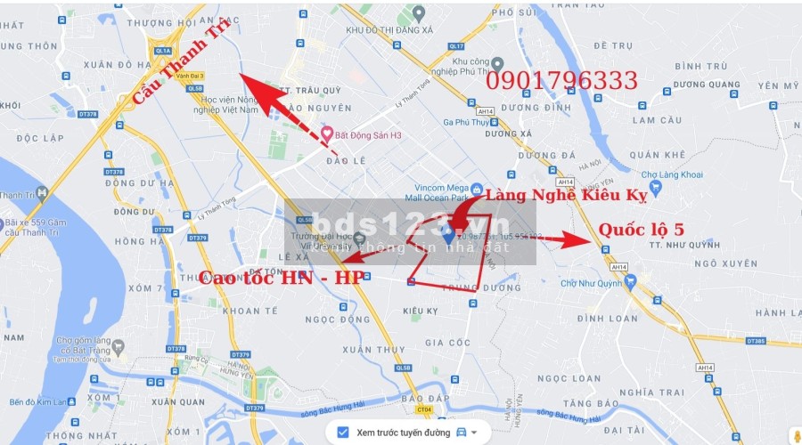 Bán nhanh 437m2 đất dịch vụ làm kho xưởng sản xuất tại cụm làng nghề Kiêu Kỵ.