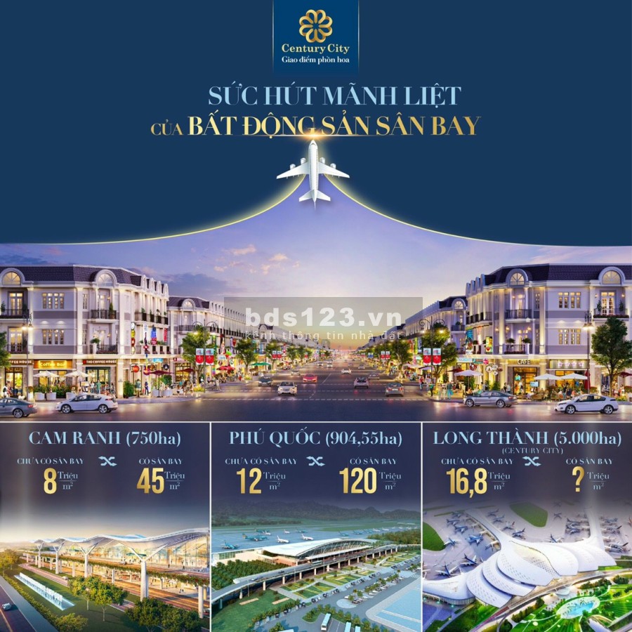 Bán lô đất đối diện trường học Century City Long Thành, chiết khấu nội bộ 2-6%, dịch tặng 20 chỉ