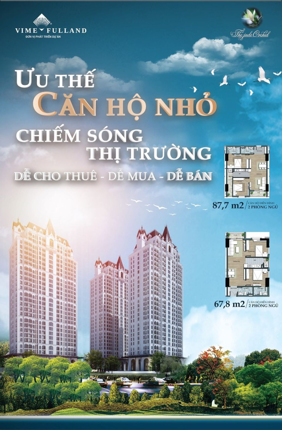 Căn hộ cao tầng The Jade Orchid mang phong cách tân cổ điển, giá bán 2.68 tỷ, giá tốt đầu tư