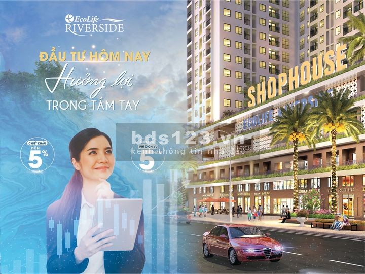 Duy nhất 19 căn shophouse ven sông chỉ 2.1 tỷ/căn chiết khấu cao, tiện ích đầy đủ, vị trí đẹp