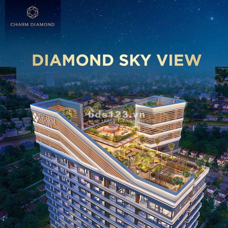 Charm Diamond 1PN giá bán chỉ từ 1.2 tỷ, bàn giao full nội thất, thiết kế 3 gian độc đáo