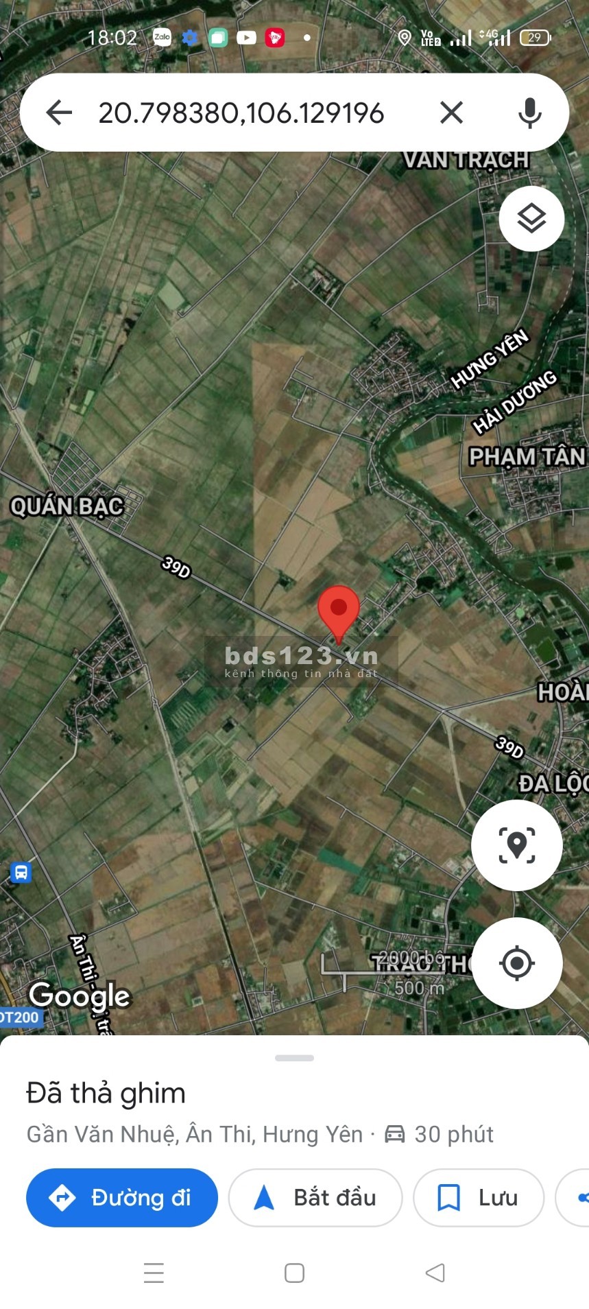 Đất trồng cây lâu năm ở Ân Thi Hưng Yên diện tích sử dụng 2880m2, pháp lý đầy đủ