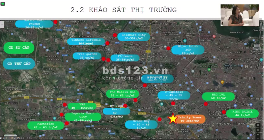 Trinity Tower - chung cư view 3 hồ điều hòa, giá 38-41tr/m2, hộ khẩu Thanh Xuân hưởng lợi giáo dục