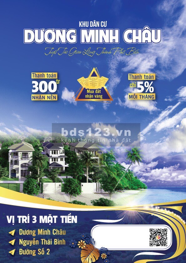 Đất nền khu dân cư Dương Minh Châu hỗ trợ trả góp liên hệ 0949533571, giá tốt đầu tư