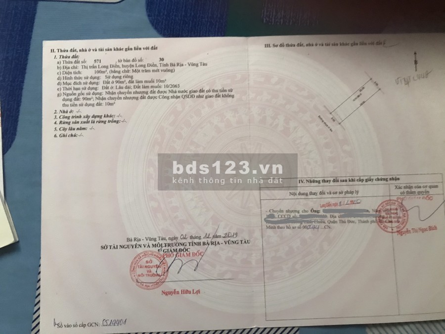 Chính chủ bán nhanh lô đất nền Bà Rịa dự án Moonlake mặt tiền tỉnh lộ 44A 100m2 1,150 tỷ 0906231863