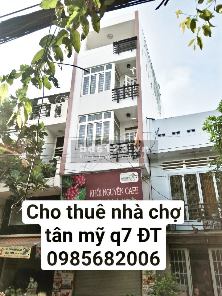Cho thuê nhà nguyên căn MẶT TIỀN 5 lầu NGAY CHỢ TÂN MỸ