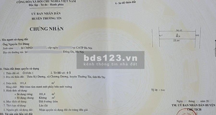Bán 1300 m2 đất thổ cư, là nguyên cụm đấu giá, 4 mặt thoáng, 3 mặt ô tô, trung tâm xã ngoại thành Hà Nội, phong thủy đắc địa. sổ đỏ chính chủ.