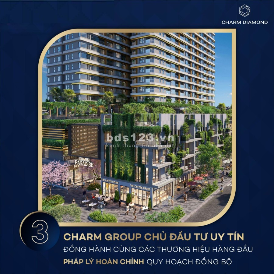 Charm Diamond - Khu phức hợp cao cấp sở hữu Vincom trong lòng dự án