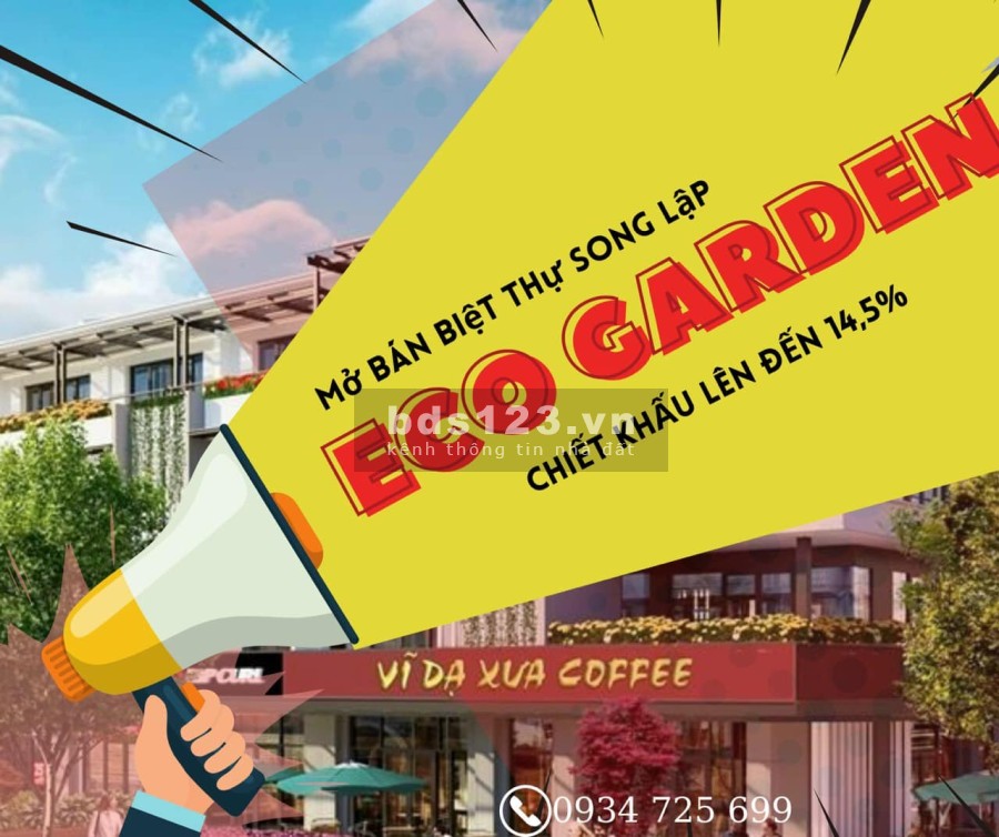 BIỆT THỰ VƯỜN 2 MẶT TIỀN VIEW ĐẢO VÀ KHÁCH SẠN 25 TẦNG KĐT ECO GARDEN. LH 0702_788_074