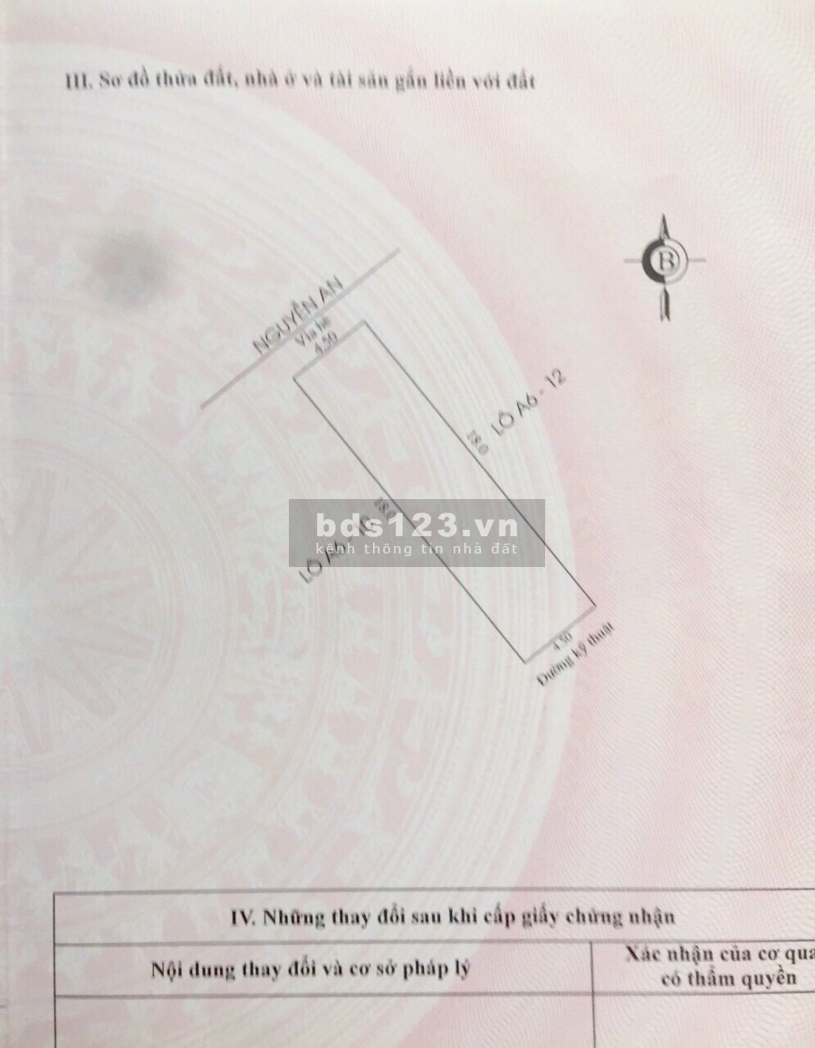 Bán đất mặt phố Nguyễn An, khu Hà Hải, TP HD, 81m2, mt 4.5m, đường 17.5m, khu VIP