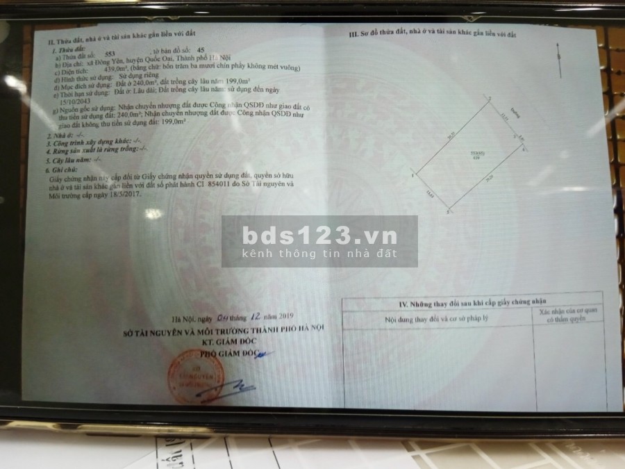 Bán đất nền thổ cư tại Đông yên,quốc oai,hà nội