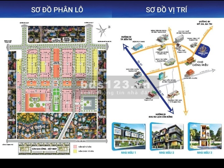 Đất nền KCN Thạnh Phú Bến Tre 500m