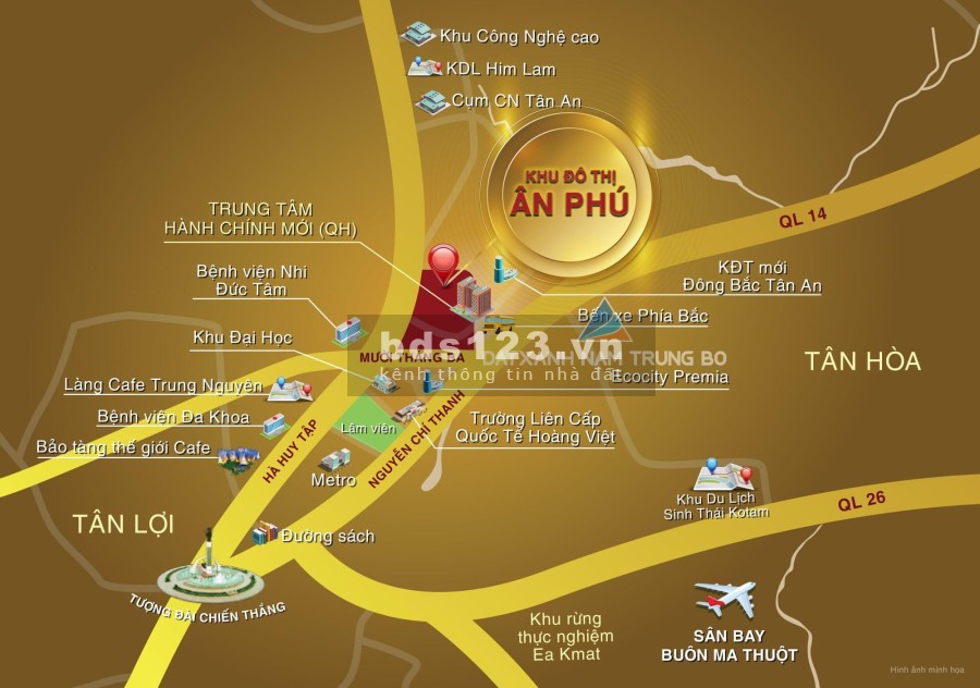 Lô đất siêu hiếm trong khu đô thị Ân Phú, trung tâm vùng đông bắc Tp Buôn Ma Thuột