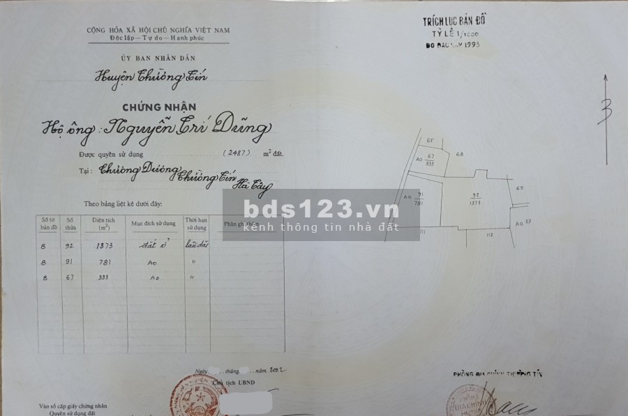 Bán đất thổ cư rất rộng: 3200 m2, sát nội thành Hà Nội, gần vành đai 4, giao thông thuận lợi, sổ đỏ chính chủ.