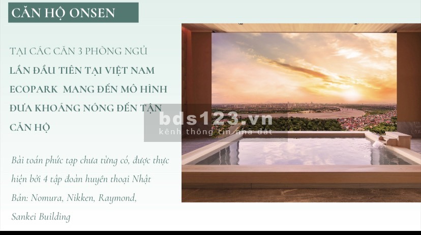 CĂN HỘ KHOÁNG NÓNG-QUỸ ĐỘC QUYỀN TỪ CHỦ ĐẦU TƯ