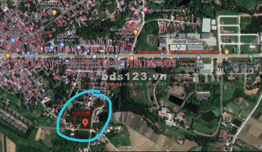 Bán gấp lô đất ở phường Xuân Khanh, view ao lợi ích xây nhà kinh doanh trung tâm phường giá 4,7tr