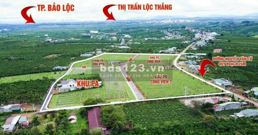 Bán đất nền Bảo Lộc Thổ cư 100% chỉ có 4,3 triệu/m2