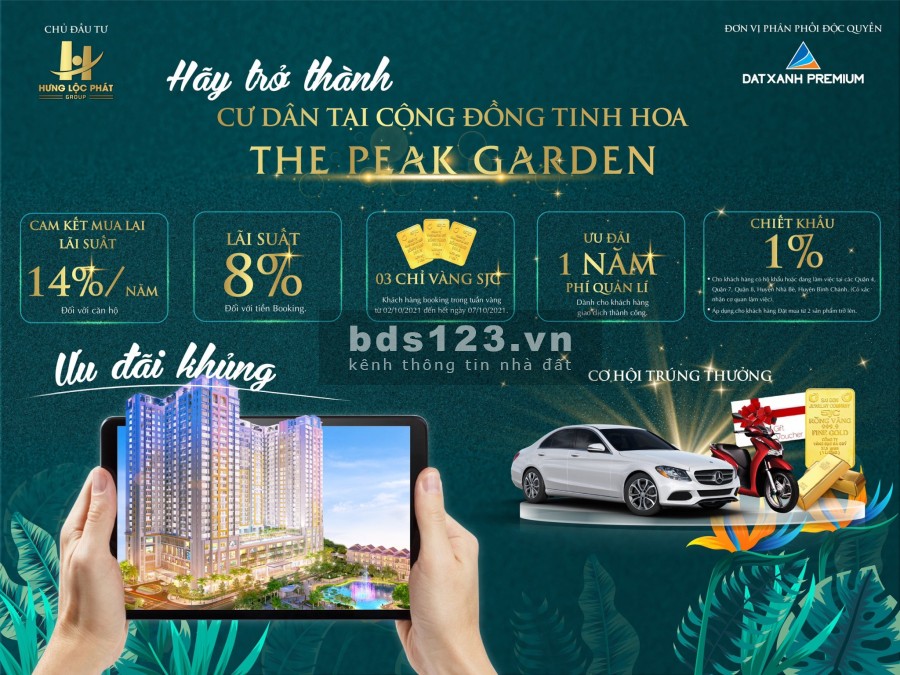 The Peak Garden - Chính sách siêu ưu đãi dành cho khách hàng khi Booking sổ sẵn