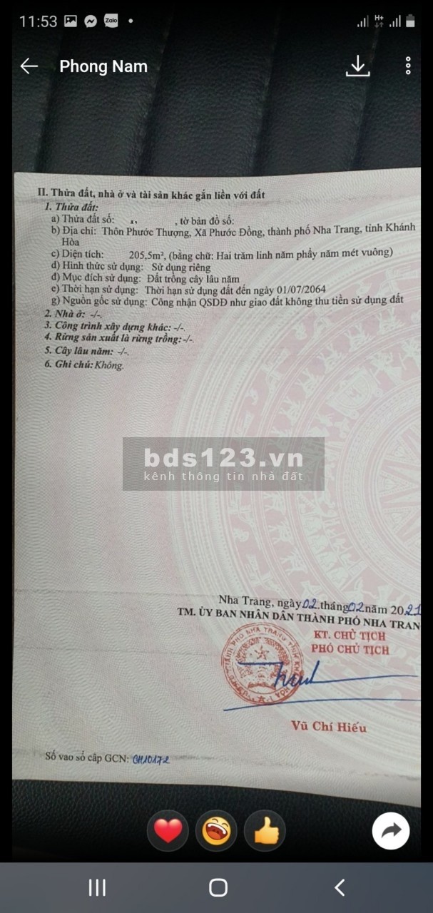 Bán đất khu dân cư xã Phước Đồng Nha Trang giá 650 triệu liên hệ 0344453119