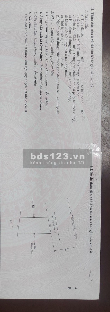 Bán đất và nhà ngang 14m hẻm xe hơi Phú Trung, xã Vĩnh Thạnh, tp. Nha Trang