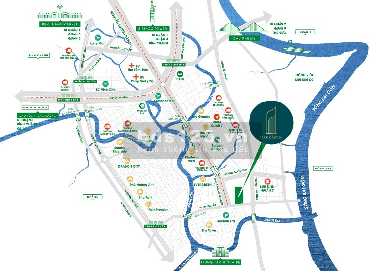 Tuyệt phẩm căn hộ The Peak Garden Quận 7 chủ đầu tư Hưng Lộc Phát 0938 991 885