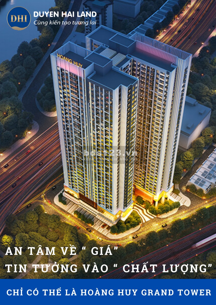 Chỉ 1,5 tỷ đồng sở hữu ngay căn hộ 2 ngủ Hoàng Huy Grand Tower kết nối thuận tiện, tiềm năng tăng giá tốt.