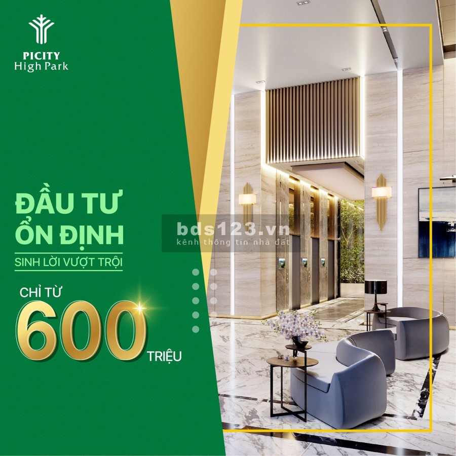 Chung cư Picity High Park 65m2 - 2PN cao cấp - xanh chuẩn Singapore750 triệu