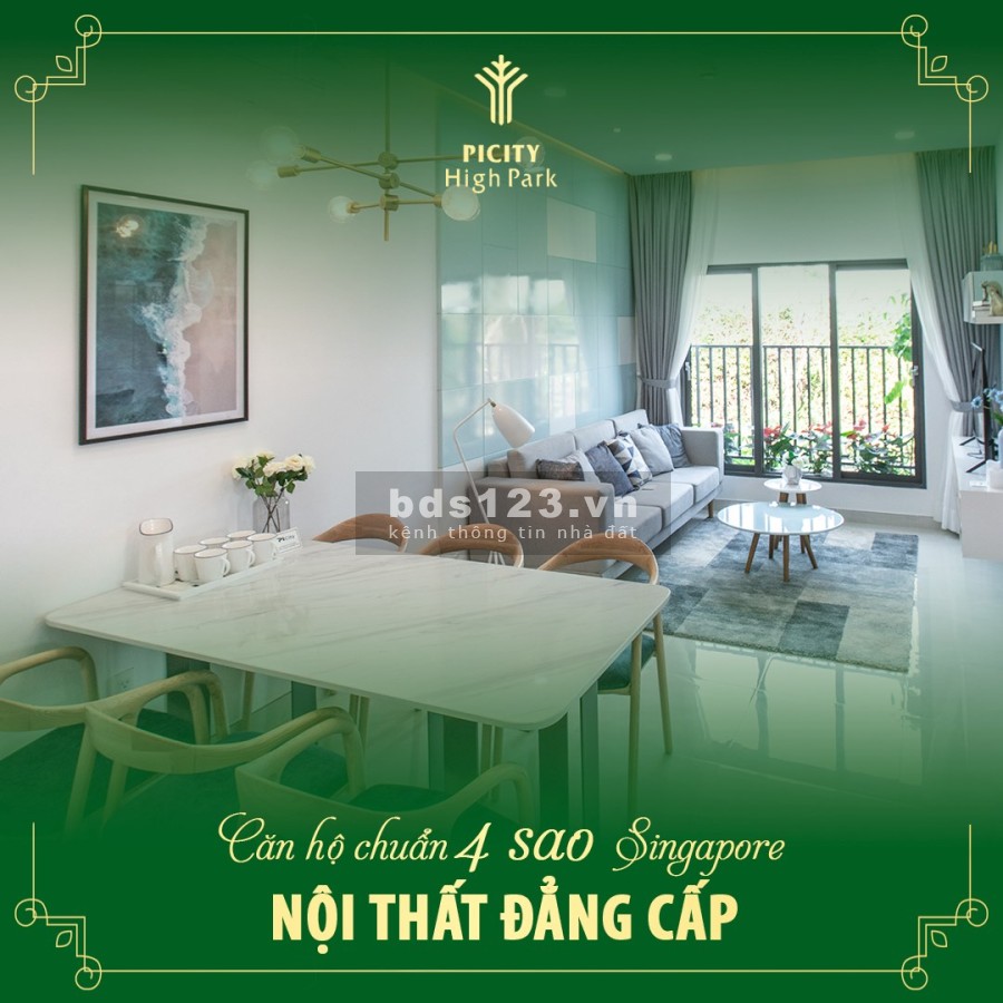 Chung cư Picity High Park 65m2 - 2PN cao cấp - xanh chuẩn Singapore750 triệu