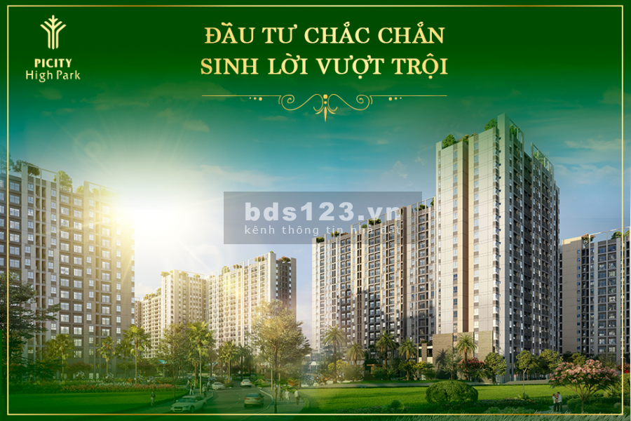 Chung cư Picity High Park 65m2 - 2PN cao cấp - xanh chuẩn Singapore750 triệu