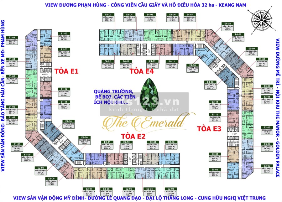 Chung cư KĐT The Manor Mễ Trì, nhận nhà ở ngay 31 triệu/m2, 4PN giá 4 tỷ, 133m2