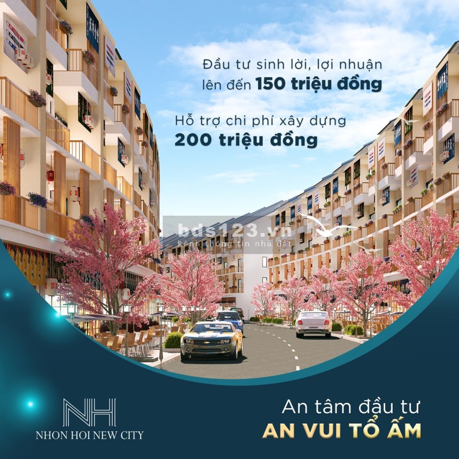 Bán nhà siêu phẩm đất nền Nhơn Hội New City giá với 360 triệu, đã có sổ hồng riêng từng nền