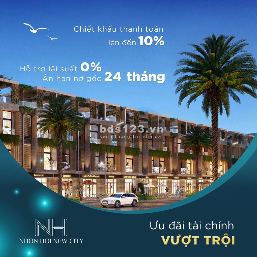 Bán nhà siêu phẩm đất nền Nhơn Hội New City giá với 360 triệu, đã có sổ hồng riêng từng nền