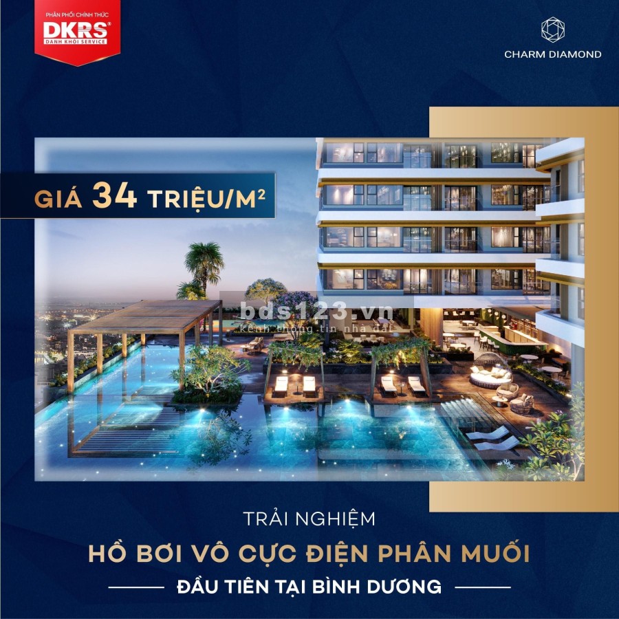 Charm Diamond thanh toán chỉ 300tr nhận nhà, sổ hồng, sở hữu lâu dài, tiện ích đầy đủ