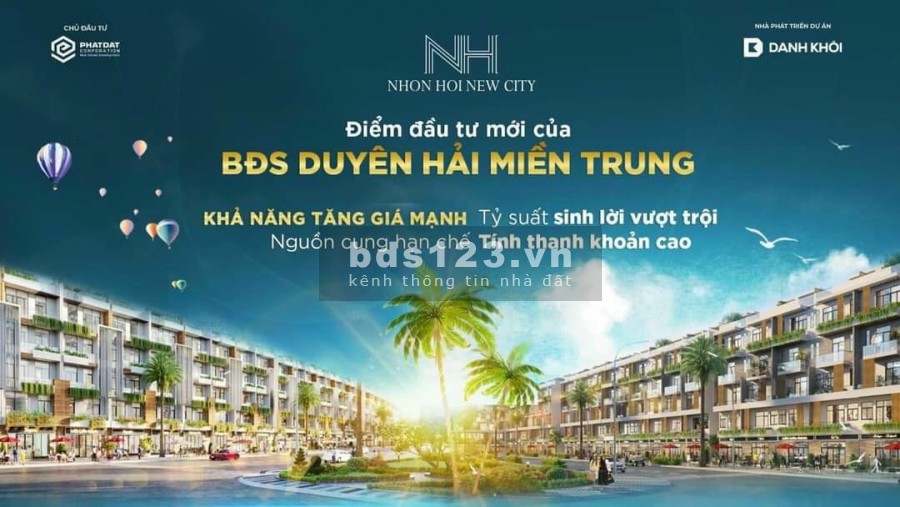 Đất Nền Dự Án Nhơn Hội New City, ngân hàng hỗ trợ vay, thanh toán linh hoạt sổ sẵn